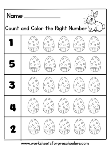 Easter Egg Math Worksheet