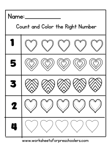 Valentine Math Worksheet