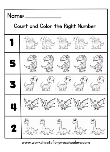 Count and Color the Right Number