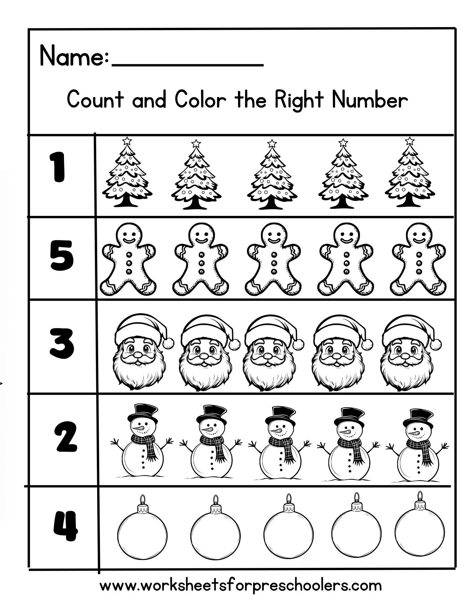 Count and Color Worksheet