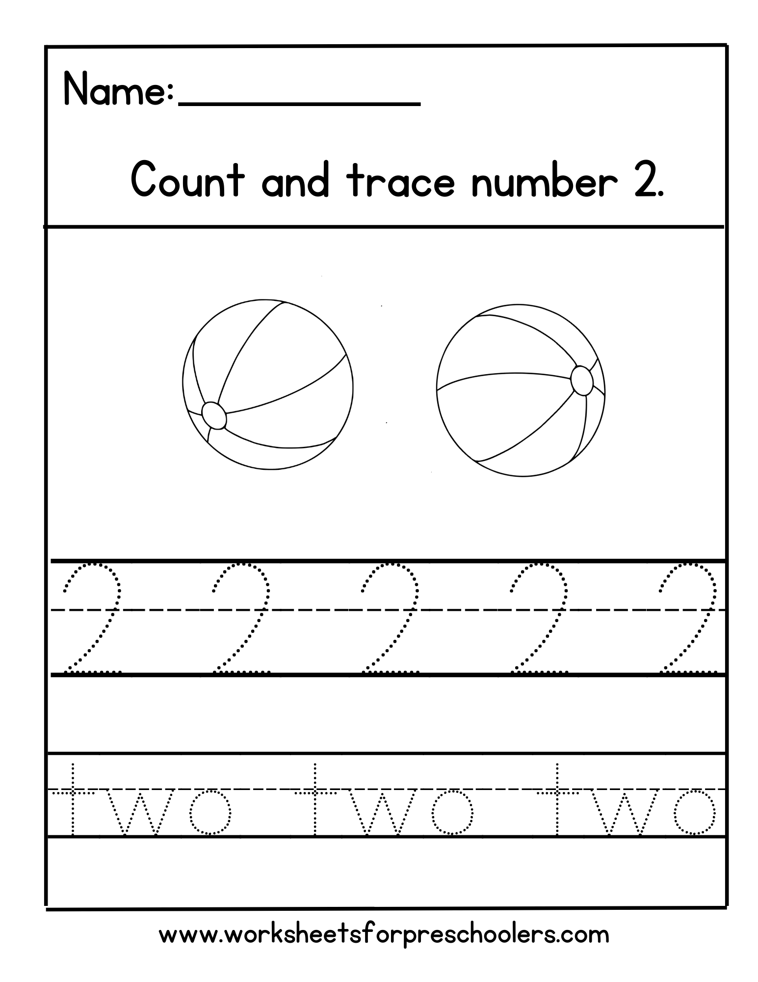 Beach Number 2 Math Worksheet