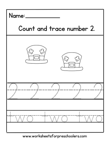 St Patrick Theme Number 2 Worksheet
