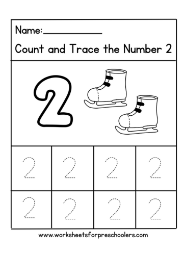 Number 2 Worksheet Skates