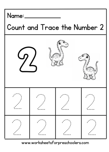 Count and Trace Number 2 Worksheet