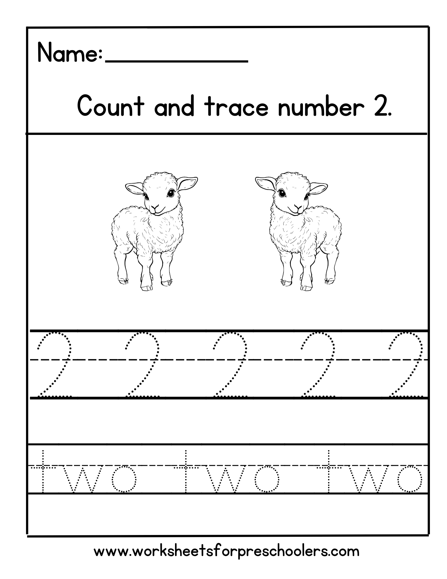 Easter Number 2 Math Worksheet Easter Number 2 Math Worksheet