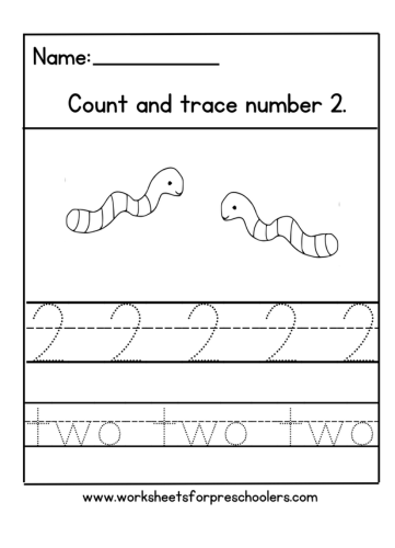 Number 2 Math Worksheet