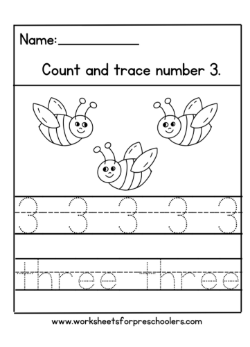 Spring Theme Number 3 Worksheet 