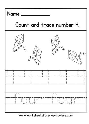 Spring Theme Number 4 Worksheet 
