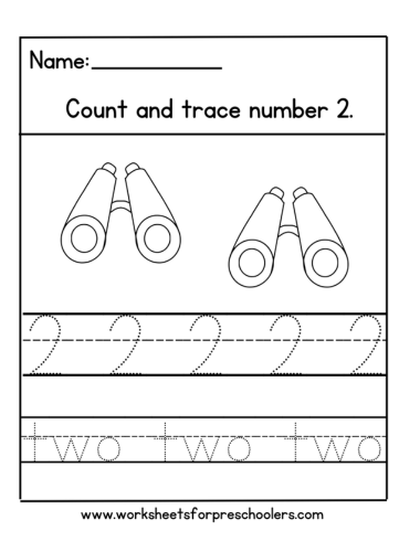 Number 2 Math Worksheet