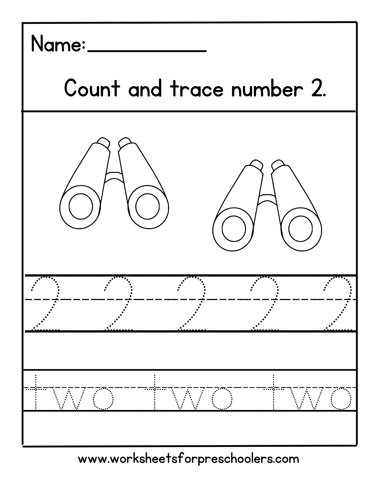 Birdwatching Number 2 Math Worksheet