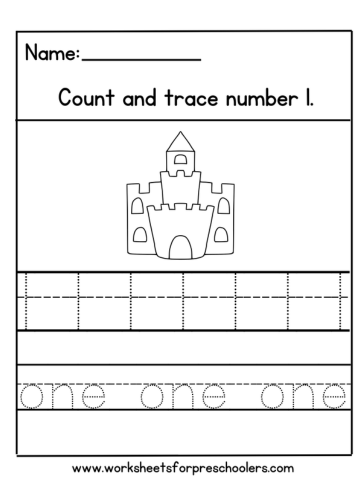 Summer Number 1  Math Worksheet