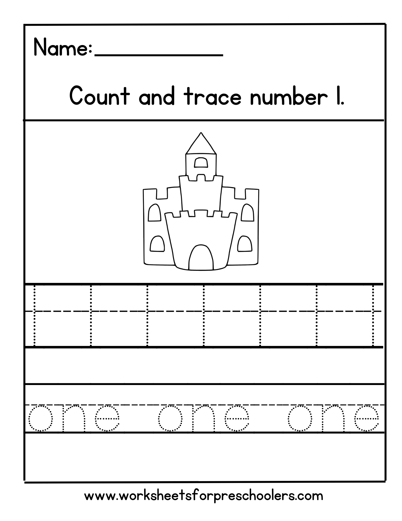 Summer Number 1 Math Worksheet Summer Number 1 Math Worksheet