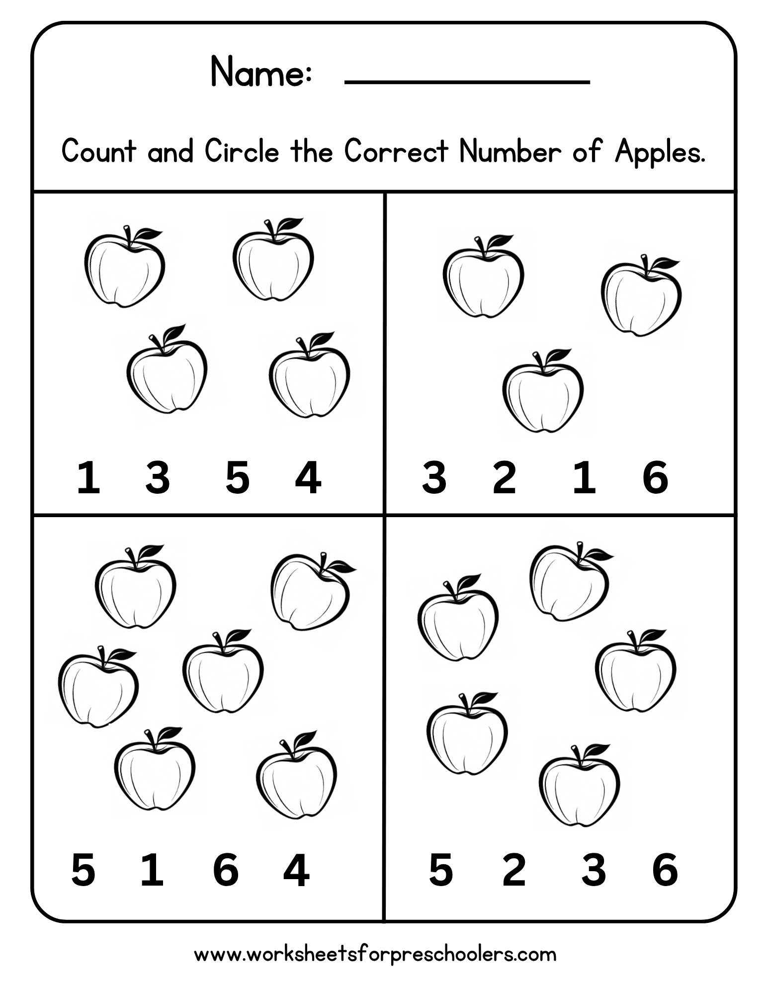 Count and Circle Numbers