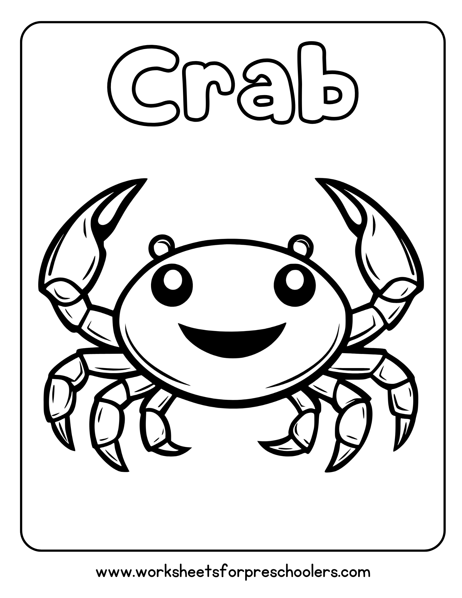 Crab Coloring Page