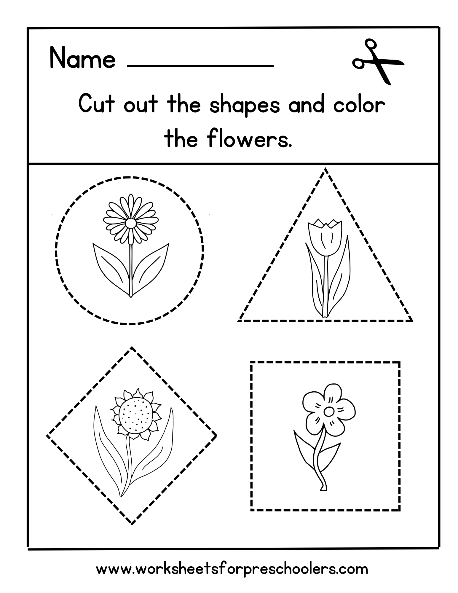 Mothers Day Theme Shape Worksheet Mothers Day Theme Shape Worksheet