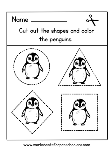 Cut Out Shapes Worksheet