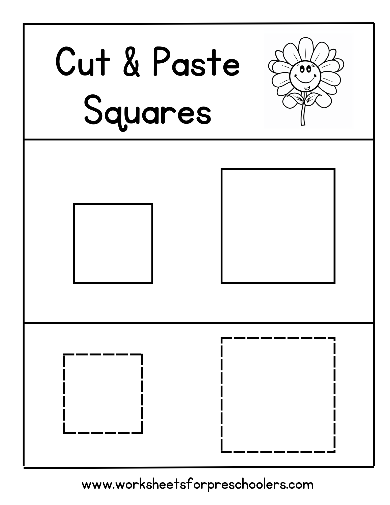 Cut and Paste Triangle Shapes Worksheets for Preschool