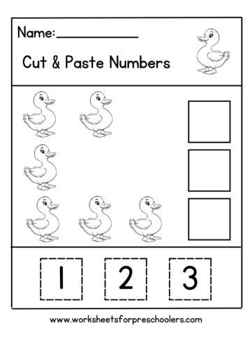Duck Cut and Paste Worksheet 