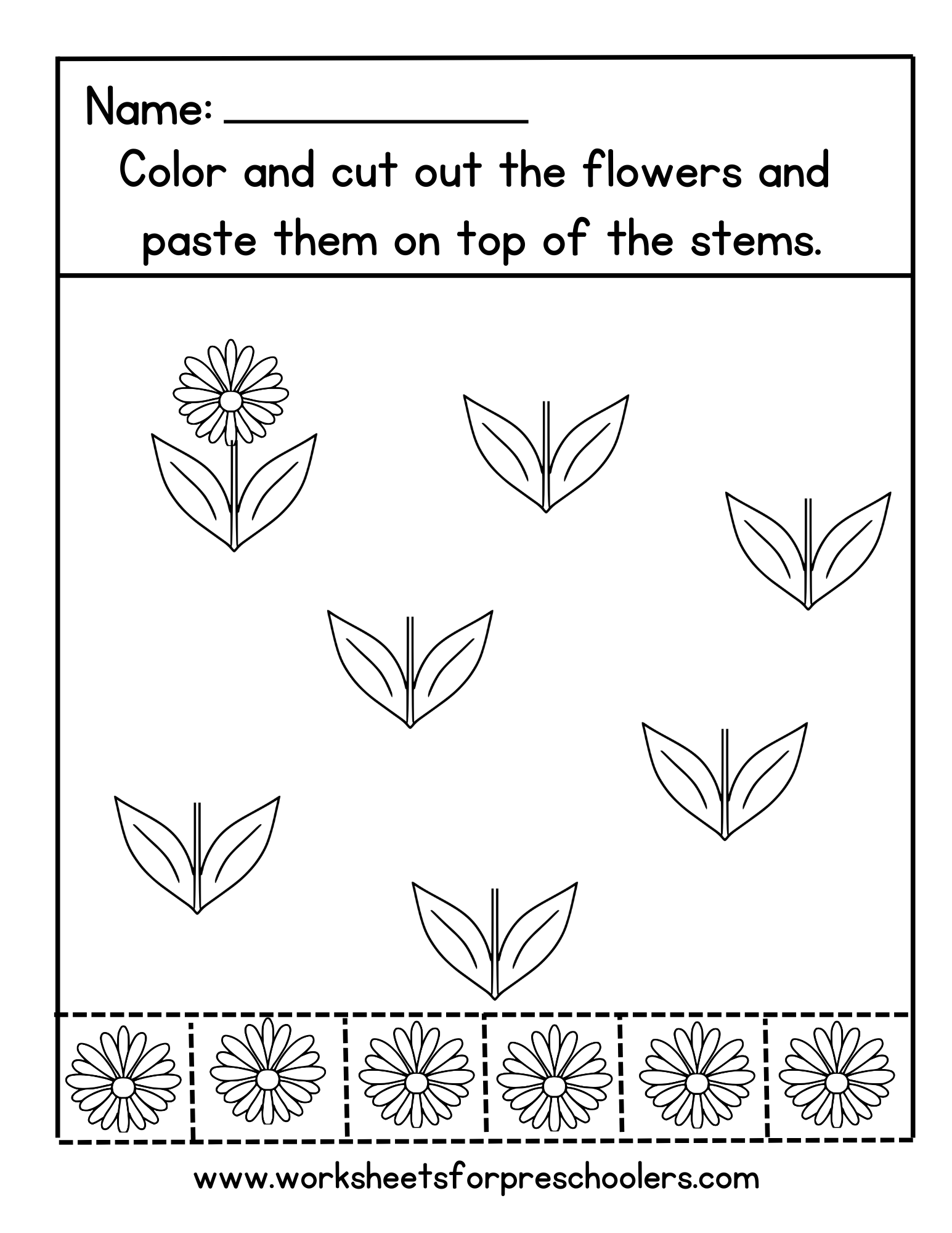 Cut and Paste Worksheet