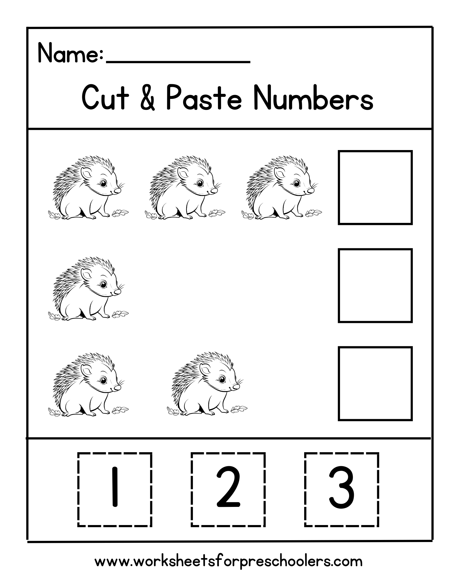 Cut And Paste Worksheet