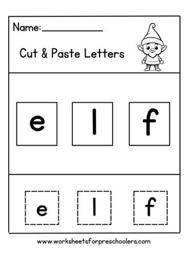 Elf Activity Worksheet