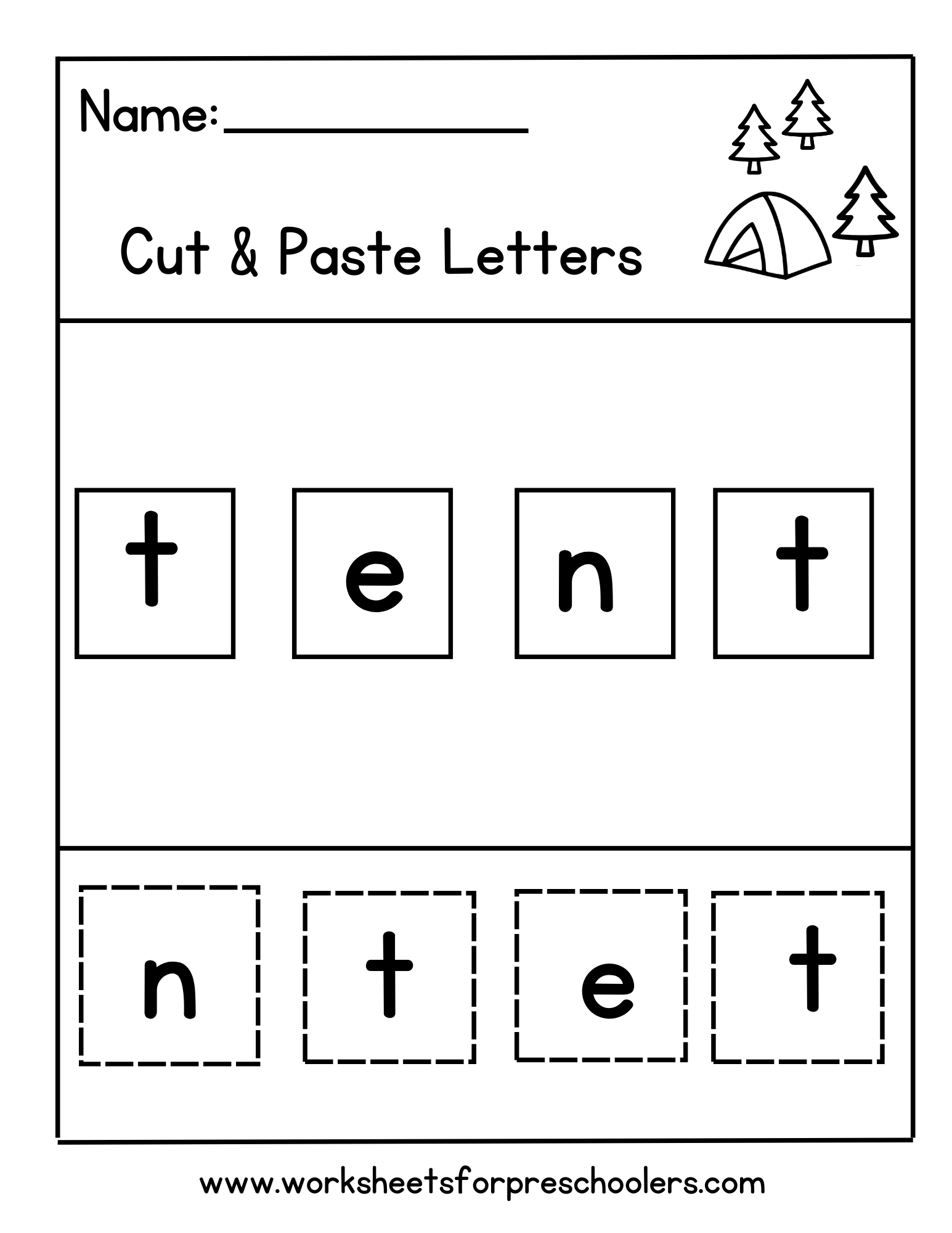 Cut and Paste Numbers Worksheet Cut and Paste Numbers Worksheet