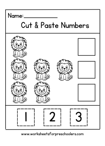 Lion Cut and Paste Worksheet 