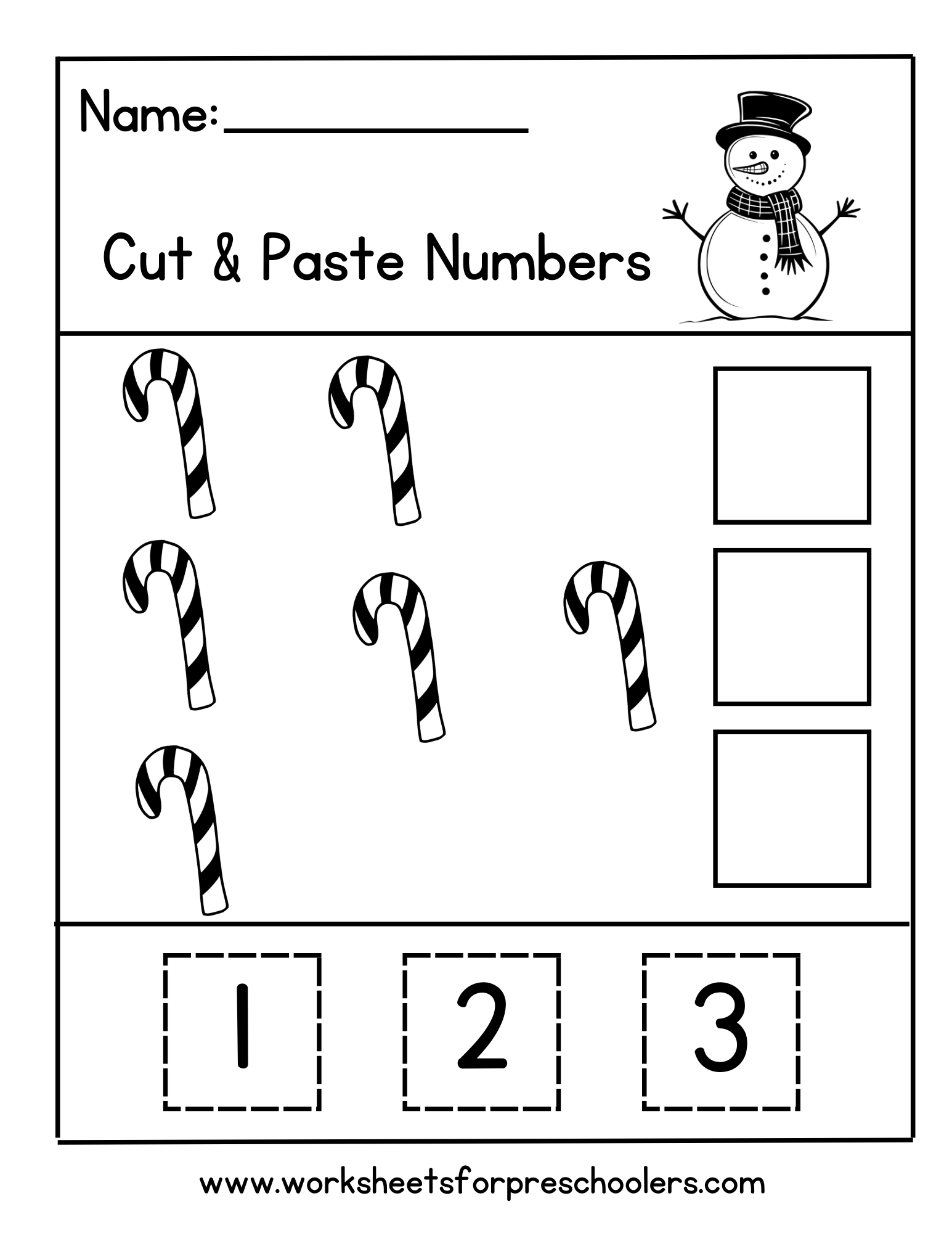 Candy Cane Math Worksheet
