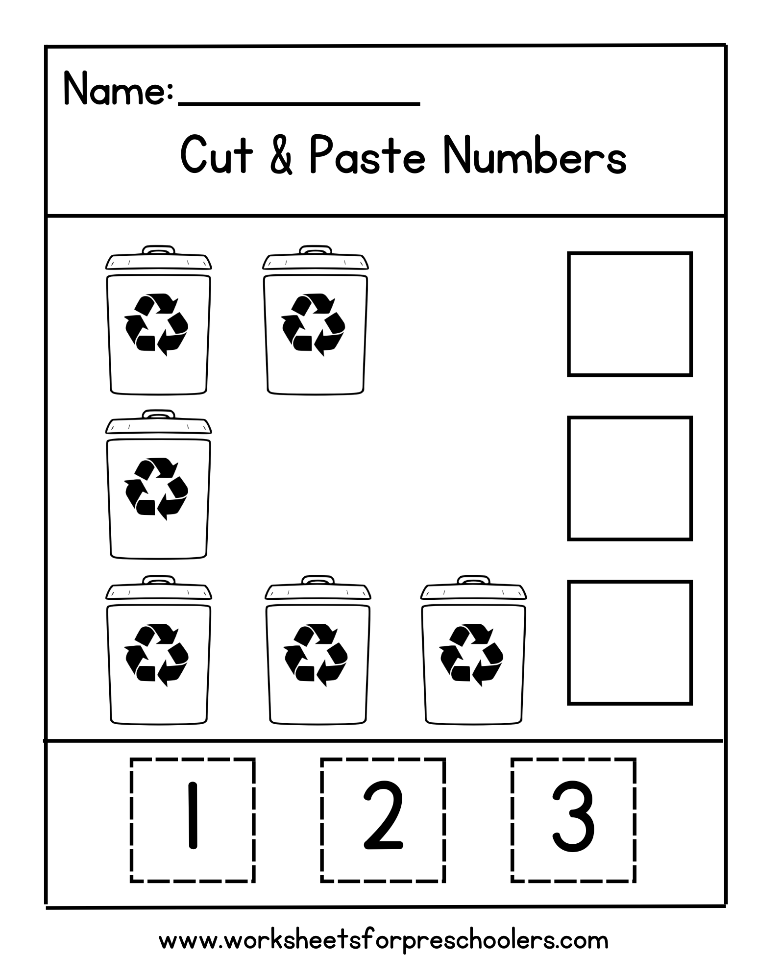 Cut and Paste Earth Day Math Worksheet  Cut and Paste Earth Day Math Worksheet