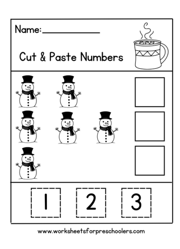 Cut and Paste Snowman