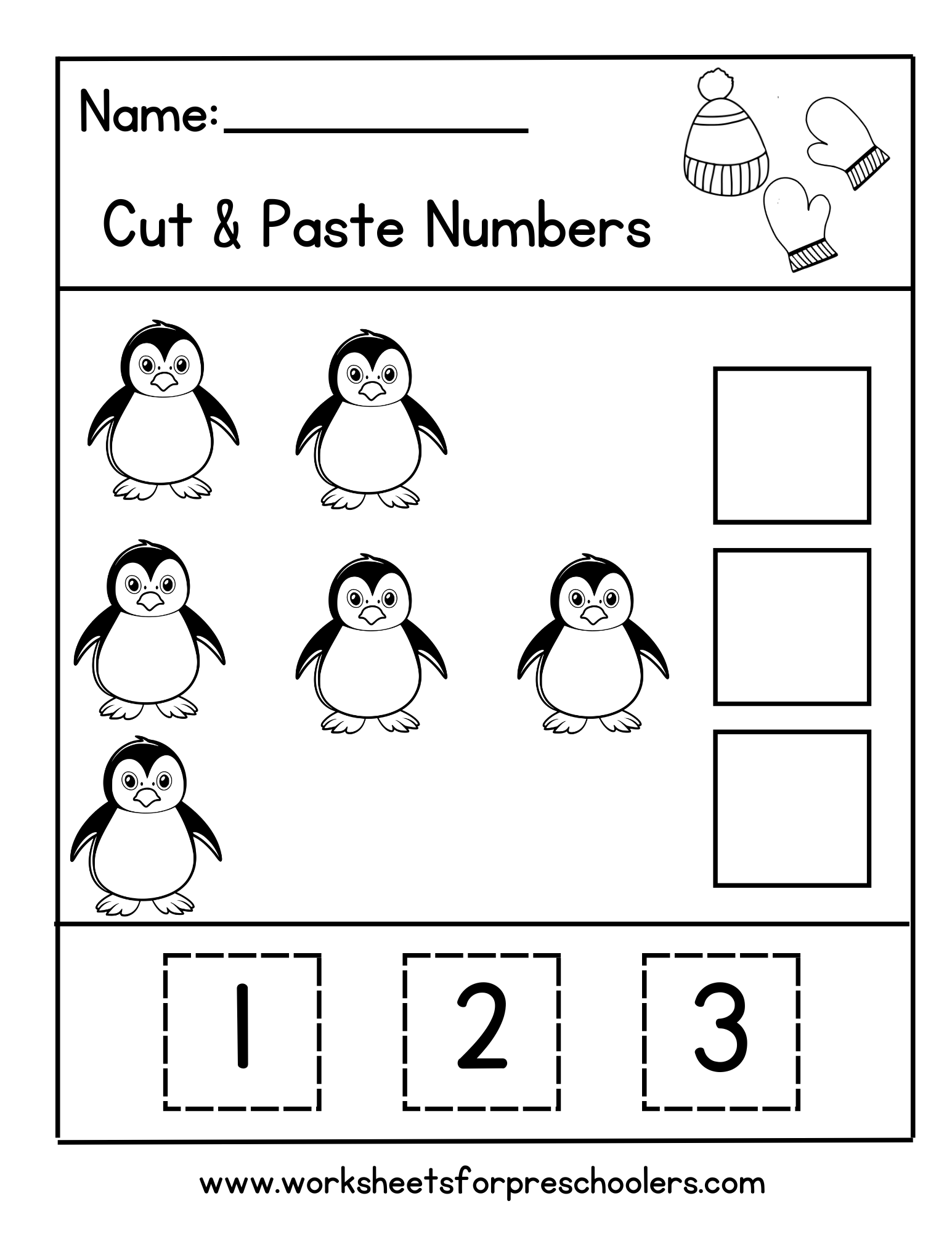 Penguin Math Worksheet