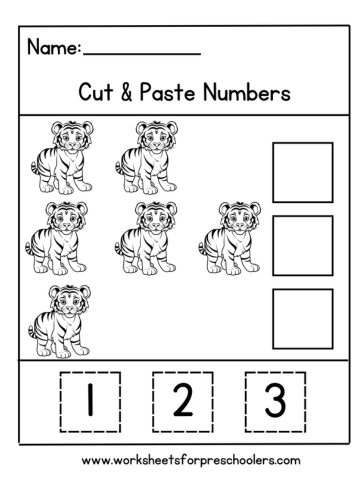 Tiger Cut and Paste Worksheet 