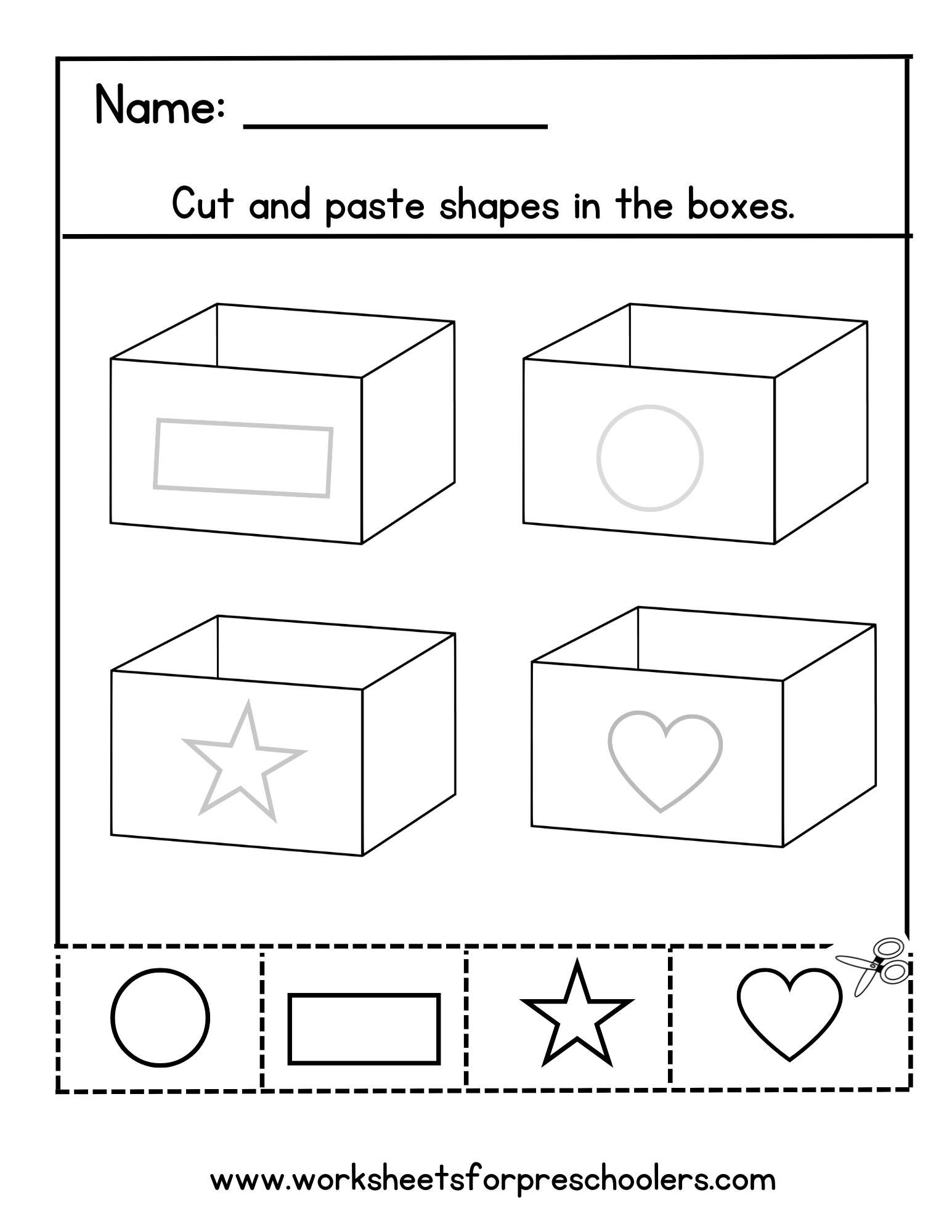 Cut and Paste Shapes Cut and Paste Shapes