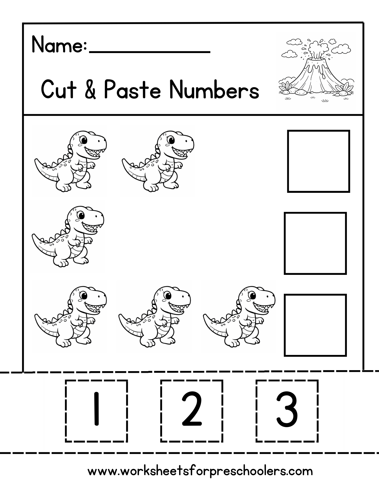 Cut and Paste Dinosaurs