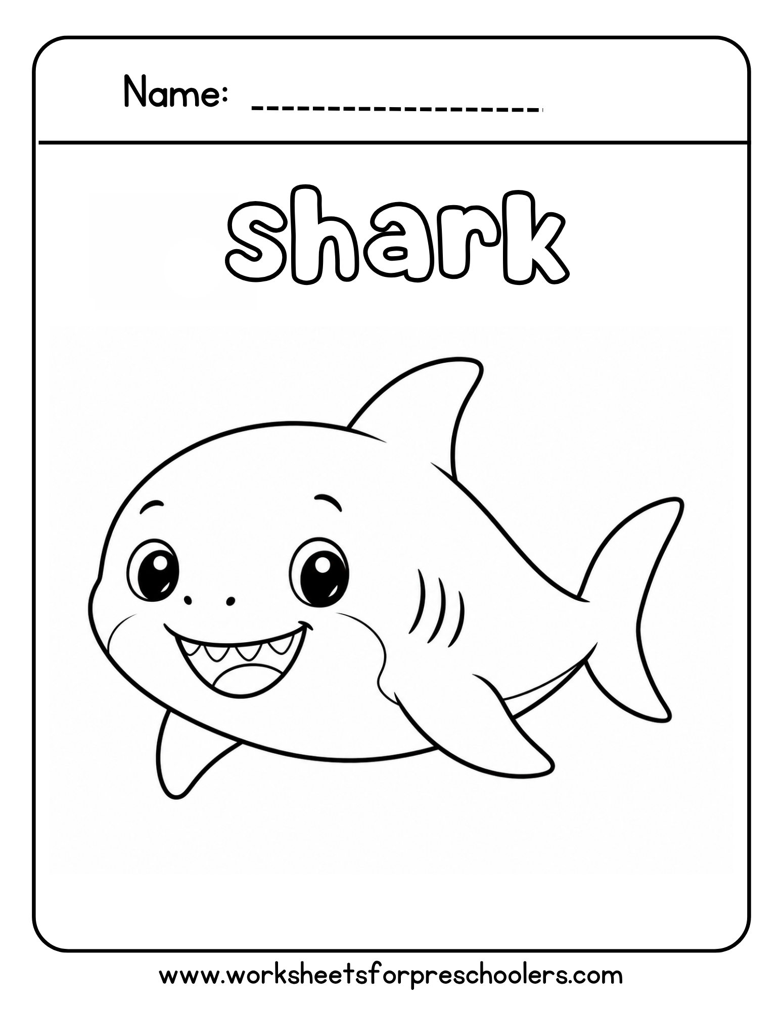 Shark Coloring Page