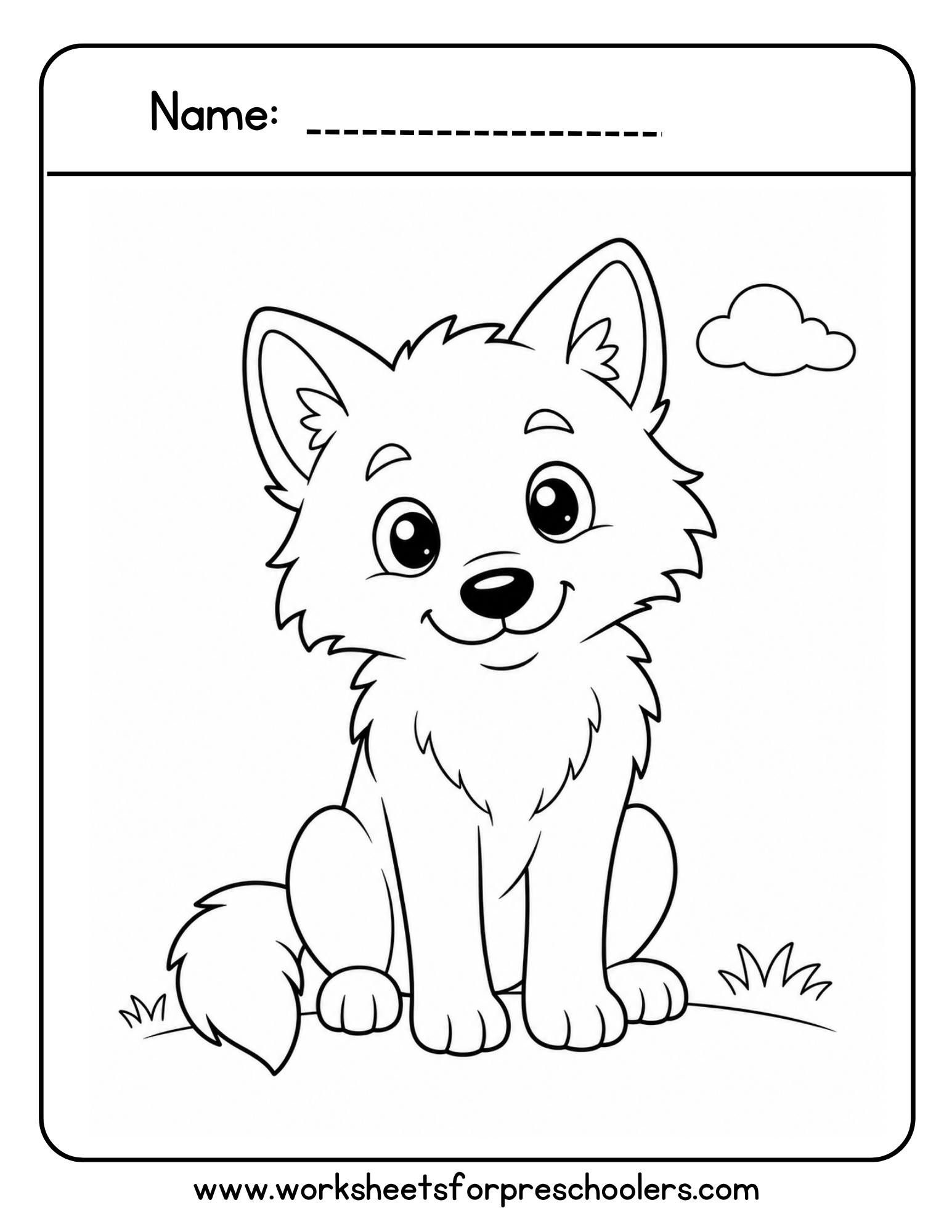 Wolf Coloring Page Wolf Coloring Page