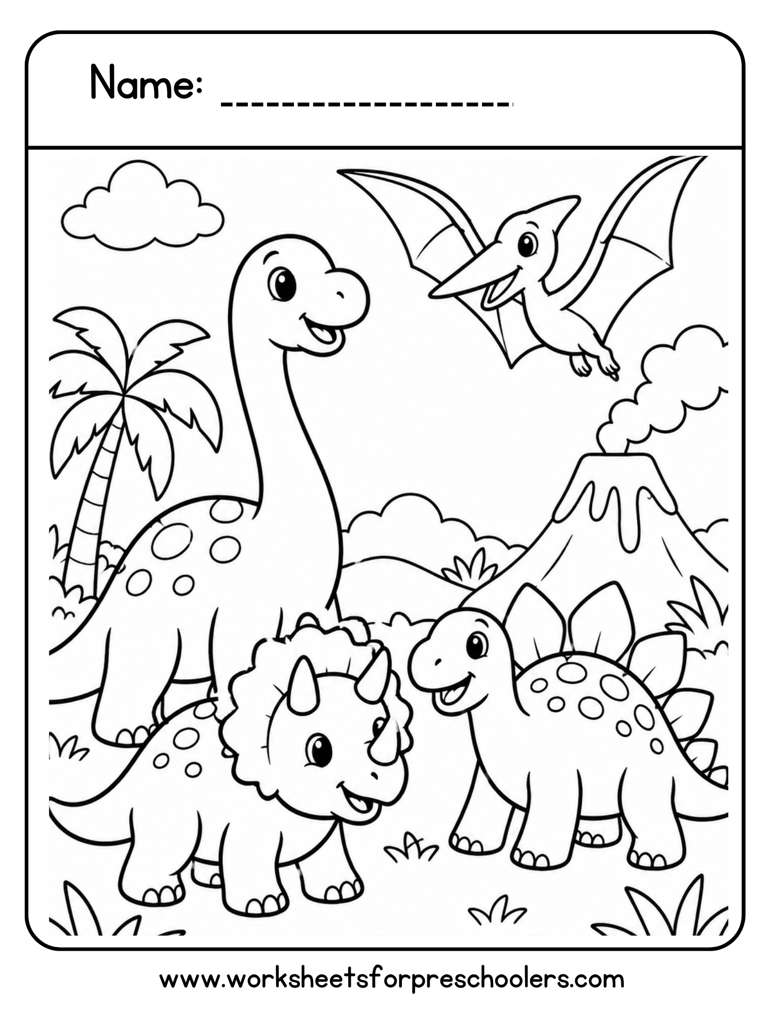 Dinosaur Coloring Page Dinosaur Coloring Page