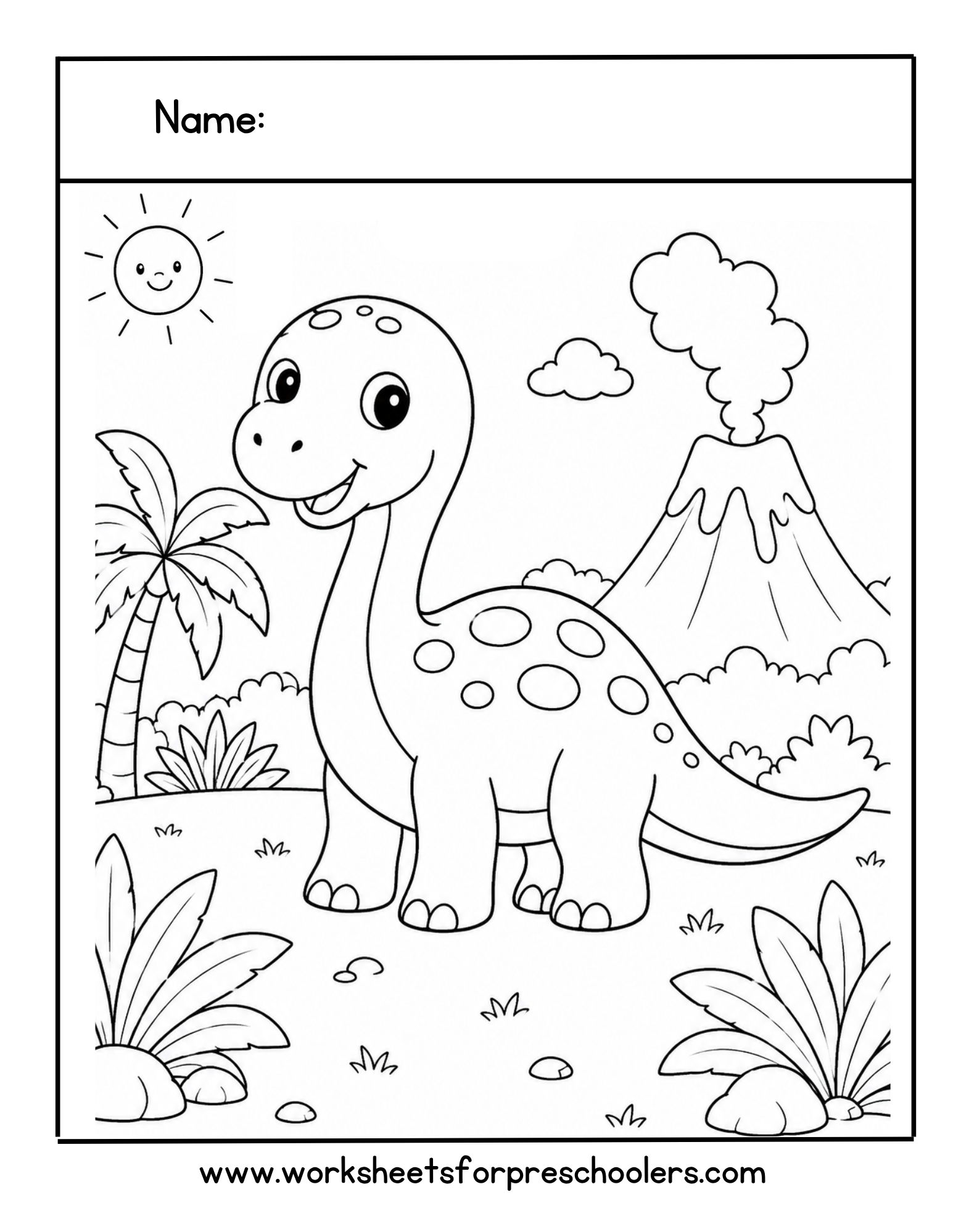 Dinosaur Coloring Page Dinosaur Coloring Page