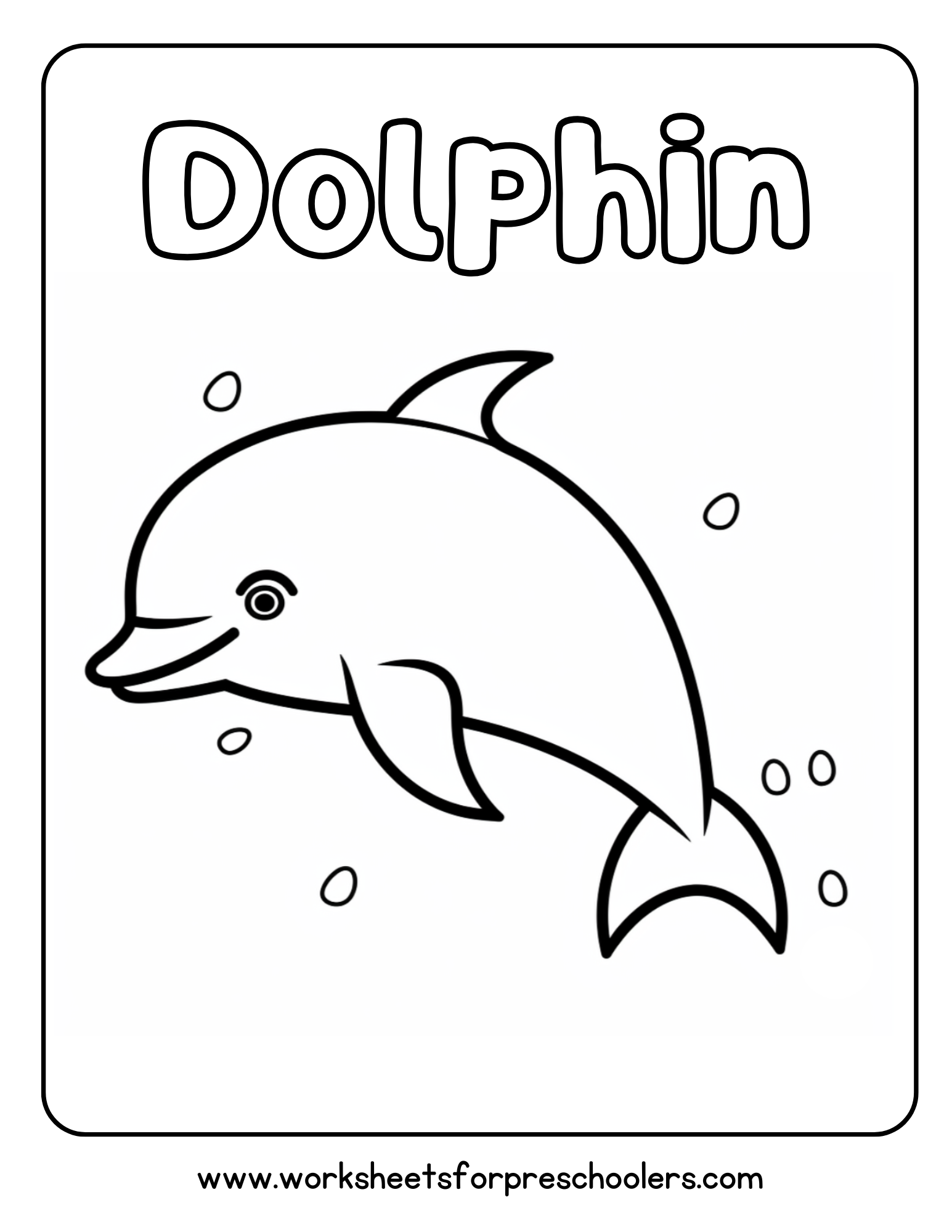 Dolphin Coloring Page