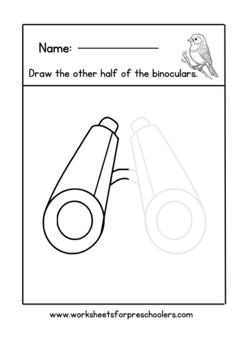 Binoculars Coloring Page
