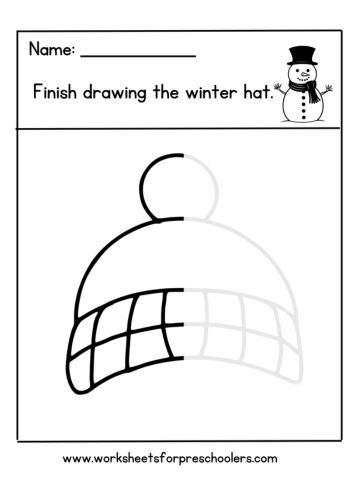 Winter Hat Coloring Page