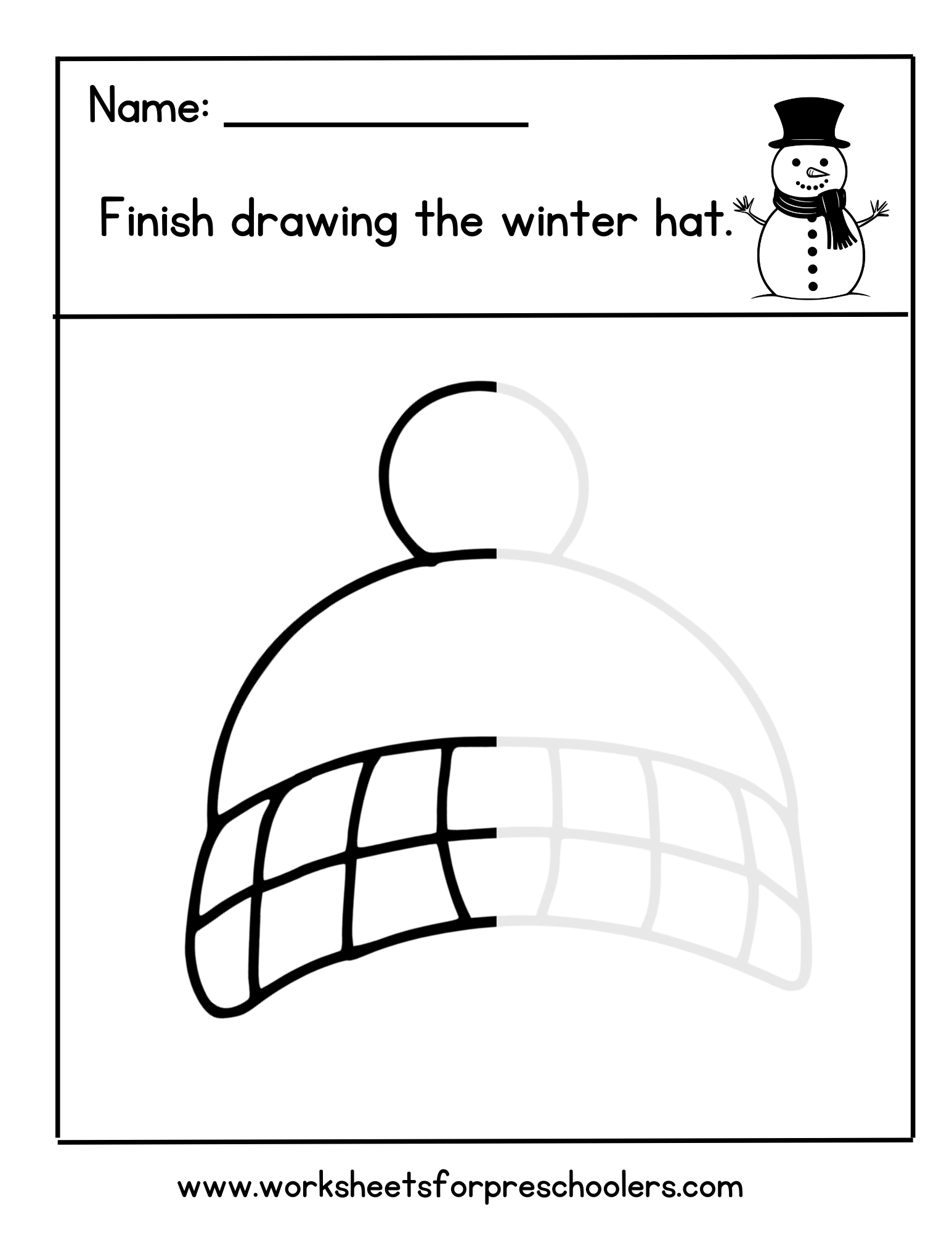 Drawing a Winter Hat