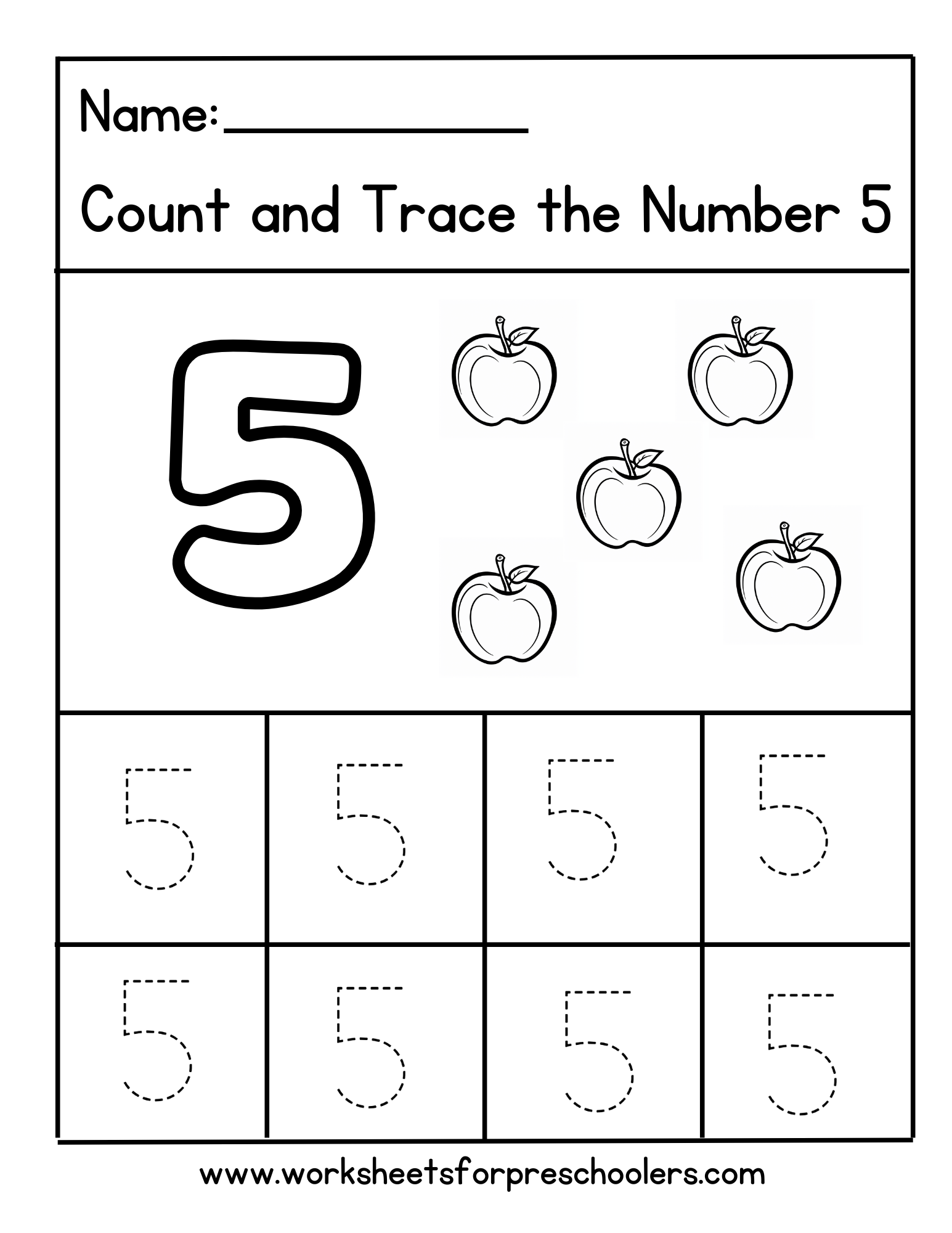 Preschool Fall Theme Math Worksheet Number 5