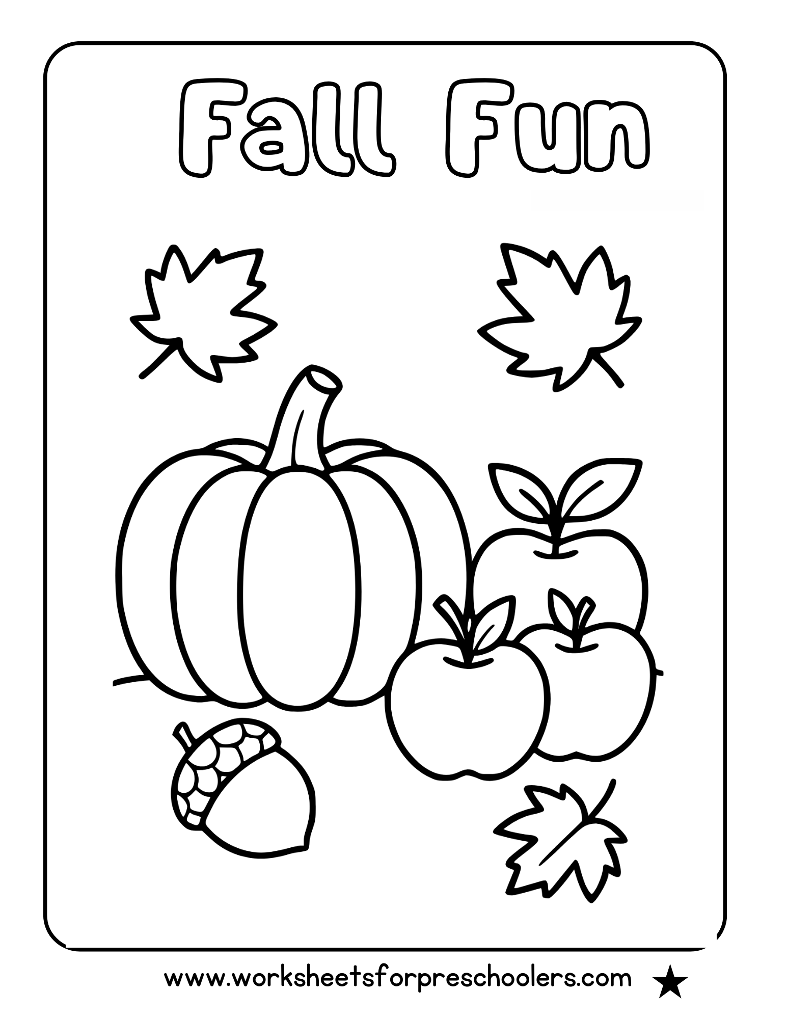 Fall Fun Cloring Page