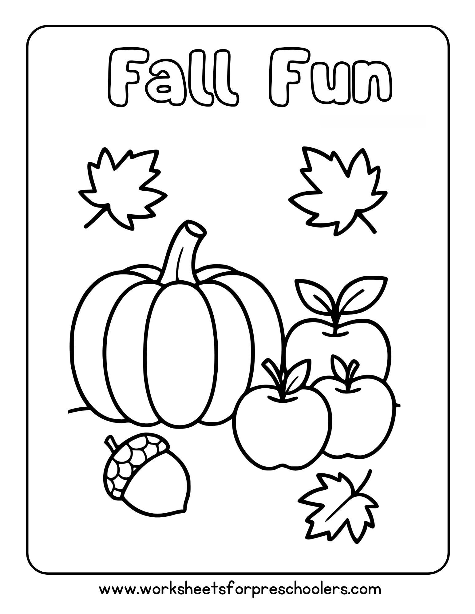 Fall Fun Coloring Page