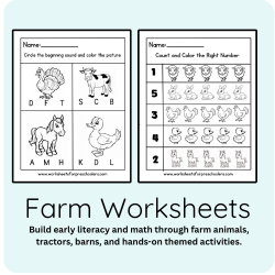 Farm Worksheets