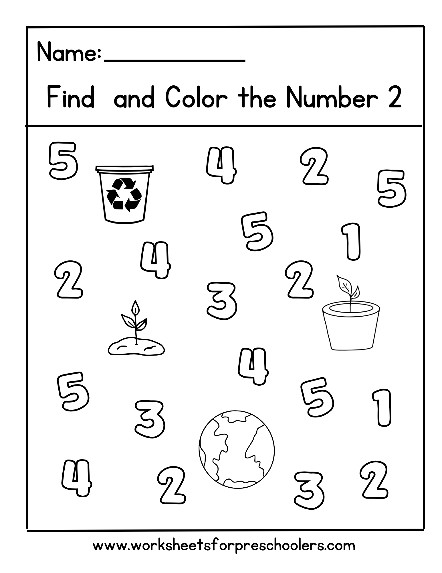 Earth Day Find and Color Number 2 Earth Day Find and Color Number 2
