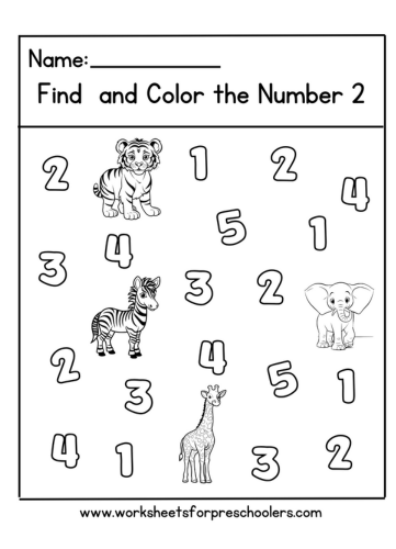 Number 2 Math Worksheet 