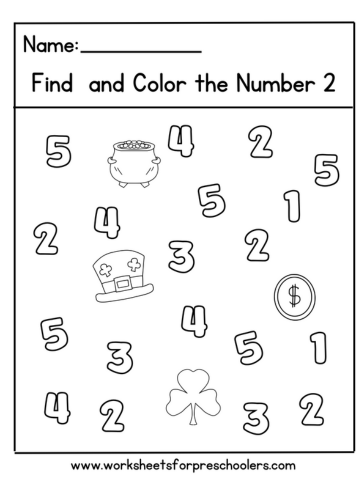 St Patrick Find and Color Number 2