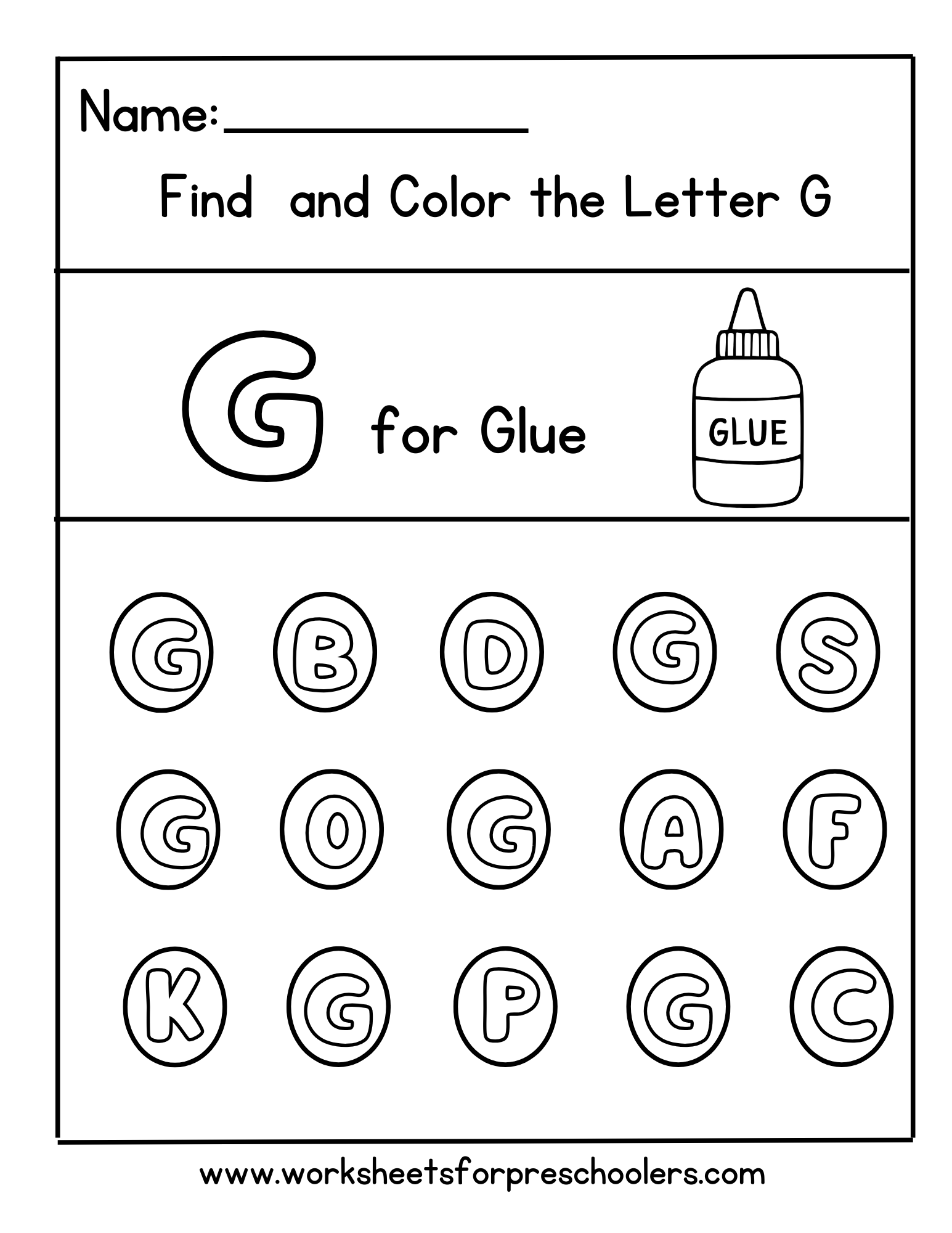 Find and Color the Letter B – Back to School Worksheet